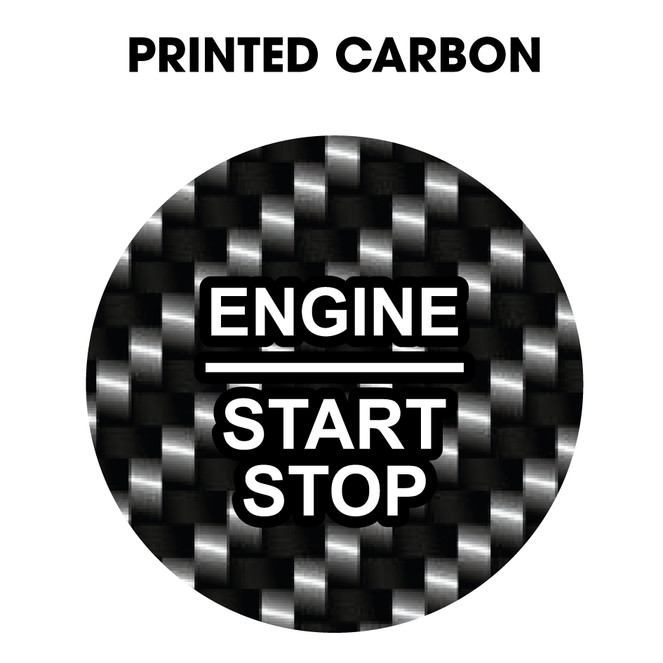 28mm "Engine Start Stop" Button Gel Badge