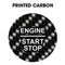 28mm "Engine Start Stop" Button Gel Badge