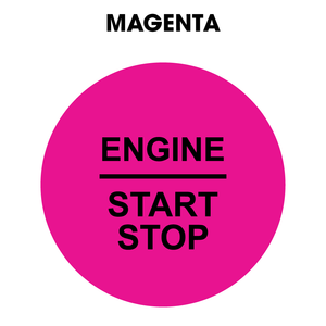 28mm "Engine Start Stop" Button Gel Badge