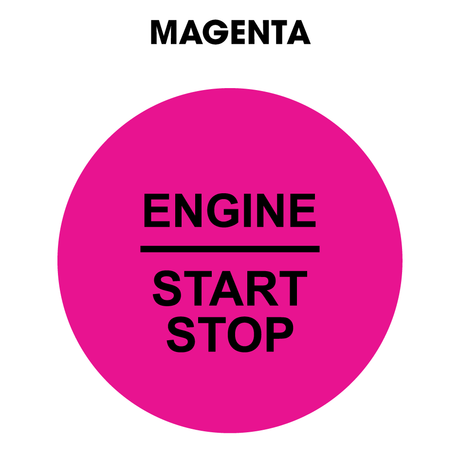 28mm "Engine Start Stop" Button Gel Badge