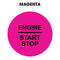 28mm "Engine Start Stop" Button Gel Badge