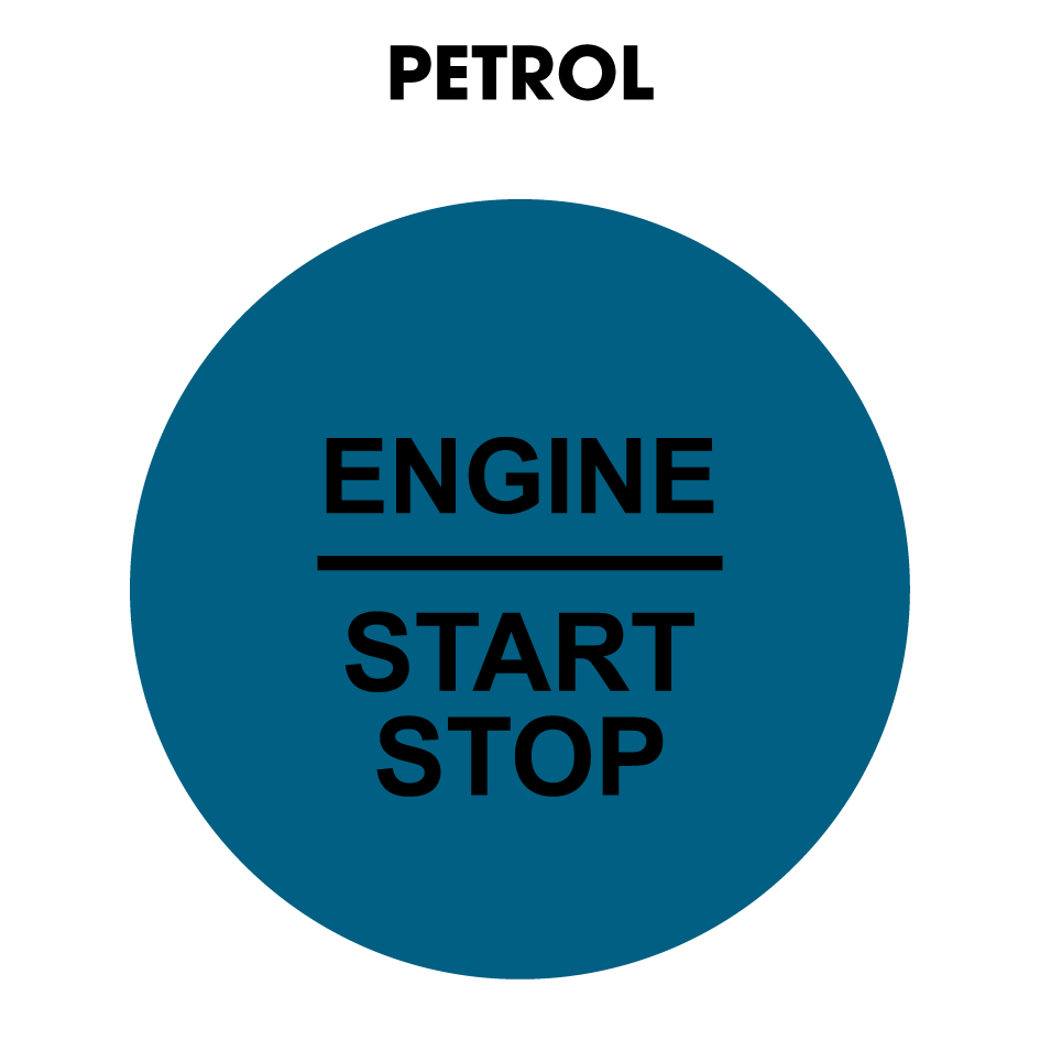 28mm "Engine Start Stop" Button Gel Badge