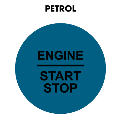 28mm "Engine Start Stop" Button Gel Badge
