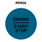 28mm "Engine Start Stop" Button Gel Badge