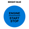 28mm "Engine Start Stop" Button Gel Badge