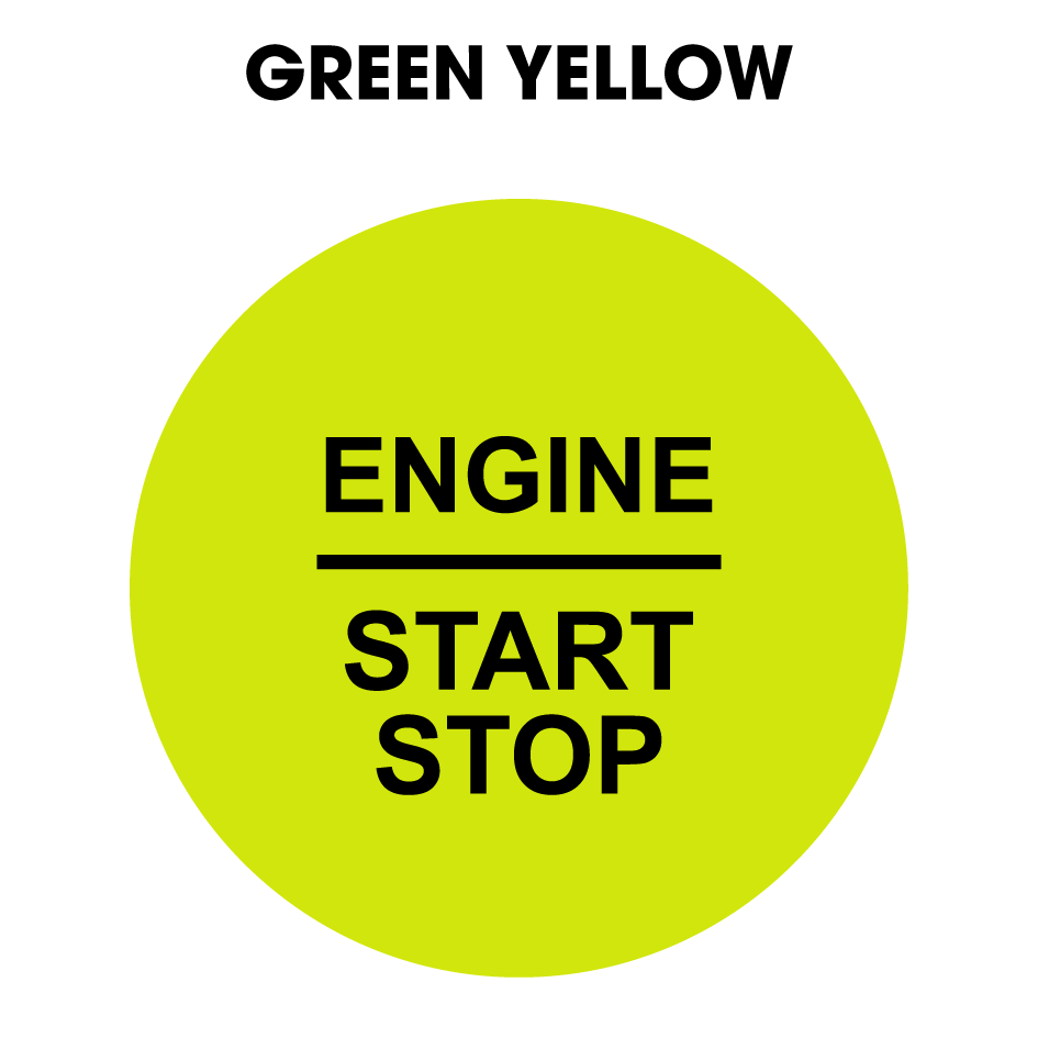 28mm "Engine Start Stop" Button Gel Badge