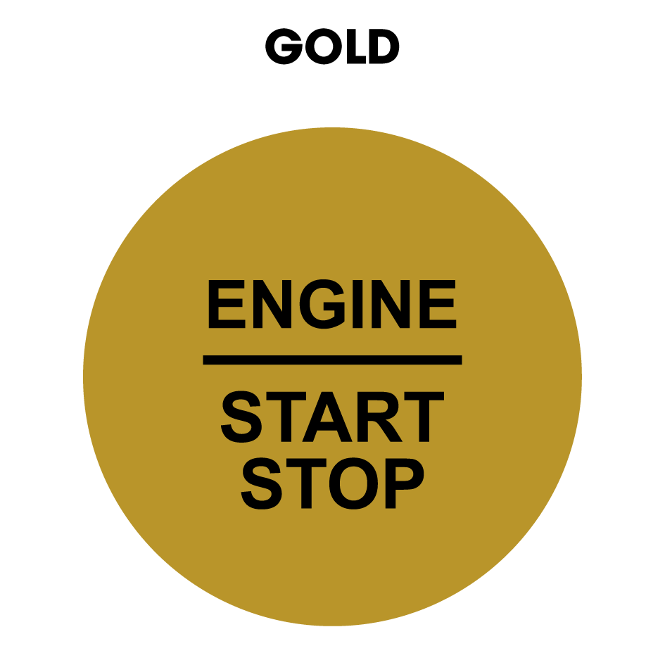 28mm "Engine Start Stop" Button Gel Badge