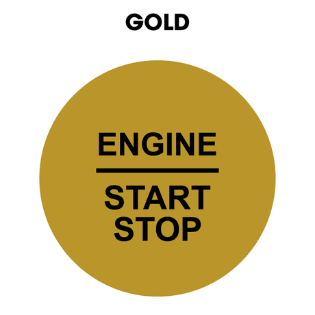28mm "Engine Start Stop" Button Gel Badge