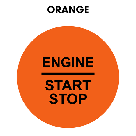 28mm "Engine Start Stop" Button Gel Badge