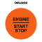 28mm "Engine Start Stop" Button Gel Badge