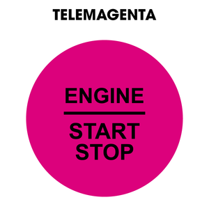 28mm "Engine Start Stop" Button Gel Badge