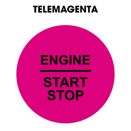 28mm "Engine Start Stop" Button Gel Badge