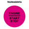 28mm "Engine Start Stop" Button Gel Badge