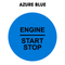 28mm "Engine Start Stop" Button Gel Badge