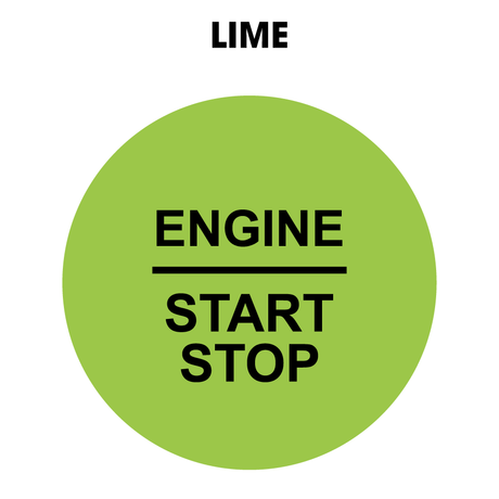 28mm "Engine Start Stop" Button Gel Badge