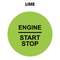 28mm "Engine Start Stop" Button Gel Badge