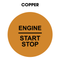 28mm "Engine Start Stop" Button Gel Badge