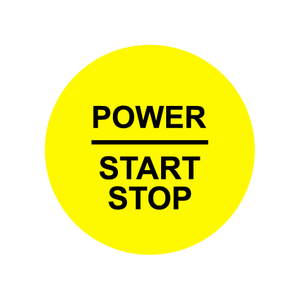 28mm ’Power Start Stop’ Ignition Button Gel Badge - Light Primrose Yellow - Ignition Button Gel Badges