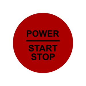 28mm ’Power Start Stop’ Ignition Button Gel Badge - Red - Ignition Button Gel Badges