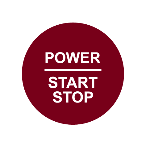 28mm ’Power Start Stop’ Ignition Button Gel Badge - Dark Red - Ignition Button Gel Badges