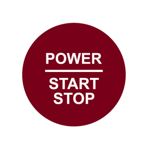 28mm ’Power Start Stop’ Ignition Button Gel Badge - Dark Red - Ignition Button Gel Badges