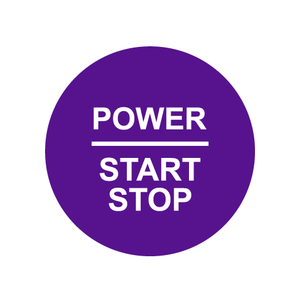 28mm ’Power Start Stop’ Ignition Button Gel Badge - Cadbury Purple - Ignition Button Gel Badges