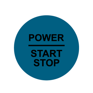 28mm ’Power Start Stop’ Ignition Button Gel Badge - Petrol - Ignition Button Gel Badges