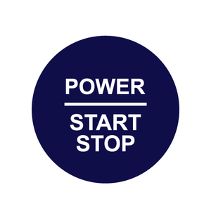 28mm ’Power Start Stop’ Ignition Button Gel Badge - Cobalt Blue - Ignition Button Gel Badges
