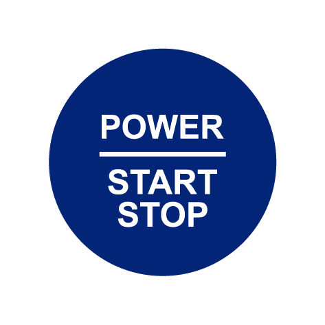28mm ’Power Start Stop’ Ignition Button Gel Badge - Marine Blue - Ignition Button Gel Badges