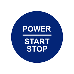 28mm ’Power Start Stop’ Ignition Button Gel Badge - Marine Blue - Ignition Button Gel Badges