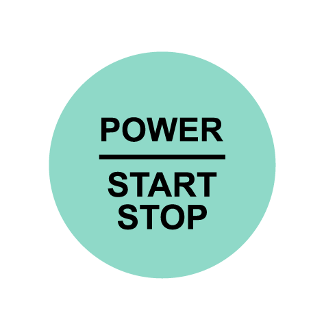 28mm ’Power Start Stop’ Ignition Button Gel Badge - Mint - Ignition Button Gel Badges