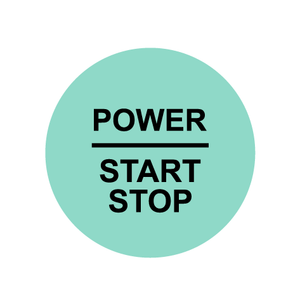 28mm ’Power Start Stop’ Ignition Button Gel Badge - Mint - Ignition Button Gel Badges