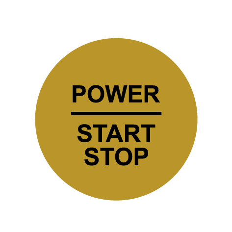 28mm ’Power Start Stop’ Ignition Button Gel Badge - Gold - Ignition Button Gel Badges