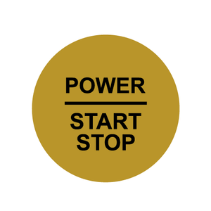 28mm ’Power Start Stop’ Ignition Button Gel Badge - Gold - Ignition Button Gel Badges