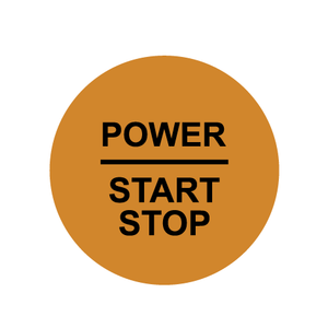 28mm ’Power Start Stop’ Ignition Button Gel Badge - Copper - Ignition Button Gel Badges
