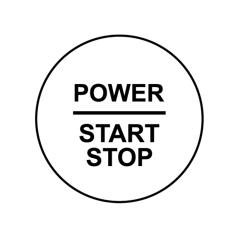 28mm ’Power Start Stop’ Ignition Button Gel Badge - White - Ignition Button Gel Badges