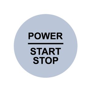 28mm ’Power Start Stop’ Ignition Button Gel Badge - Light Grey - Ignition Button Gel Badges