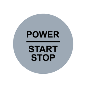 28mm ’Power Start Stop’ Ignition Button Gel Badge - Grey - Ignition Button Gel Badges