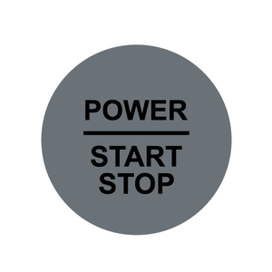28mm ’Power Start Stop’ Ignition Button Gel Badge - Dark Grey - Ignition Button Gel Badges