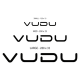 VUDU Text Decal