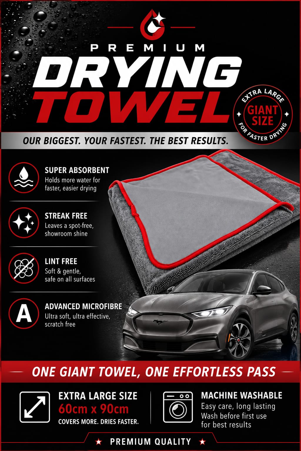 Premium Microfibre Drying Towel