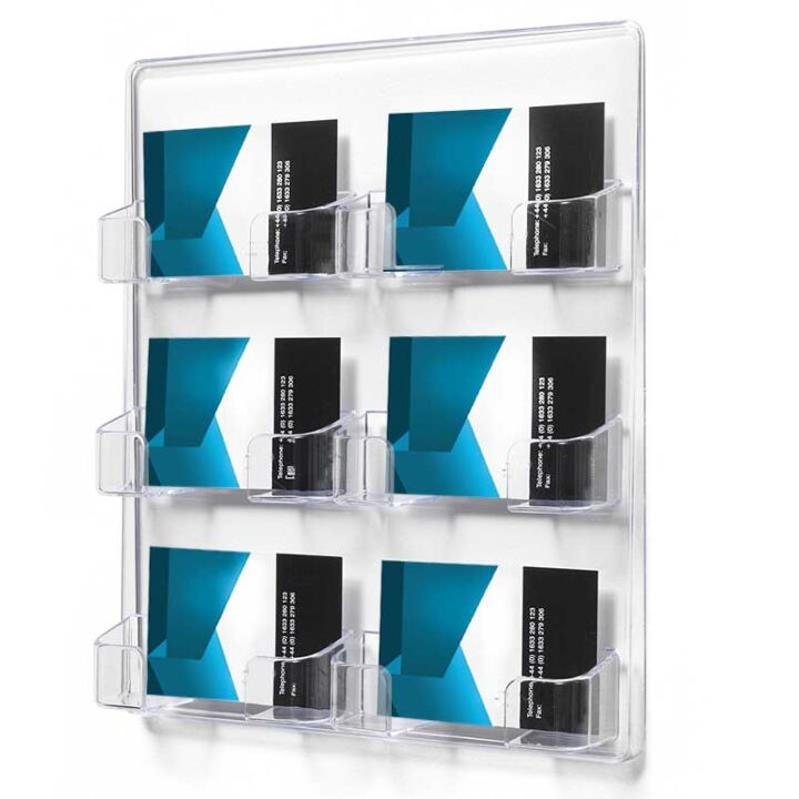 6 pocket wall mounted business card holder - Business Card Holders
