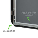 A3 Black Snap Frame 25mm with Mitred Corners