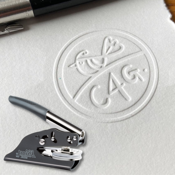 Custom Logo Embossing Seal - 38mm Circular – PrintPeel&Stick Ltd