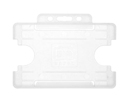 Clear Single-Sided BIOBADGE Open Faced ID Card Holders - Landscape (Pack of 100)