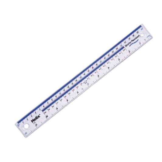 Helix 30 cm Shatter Resistant Ruler