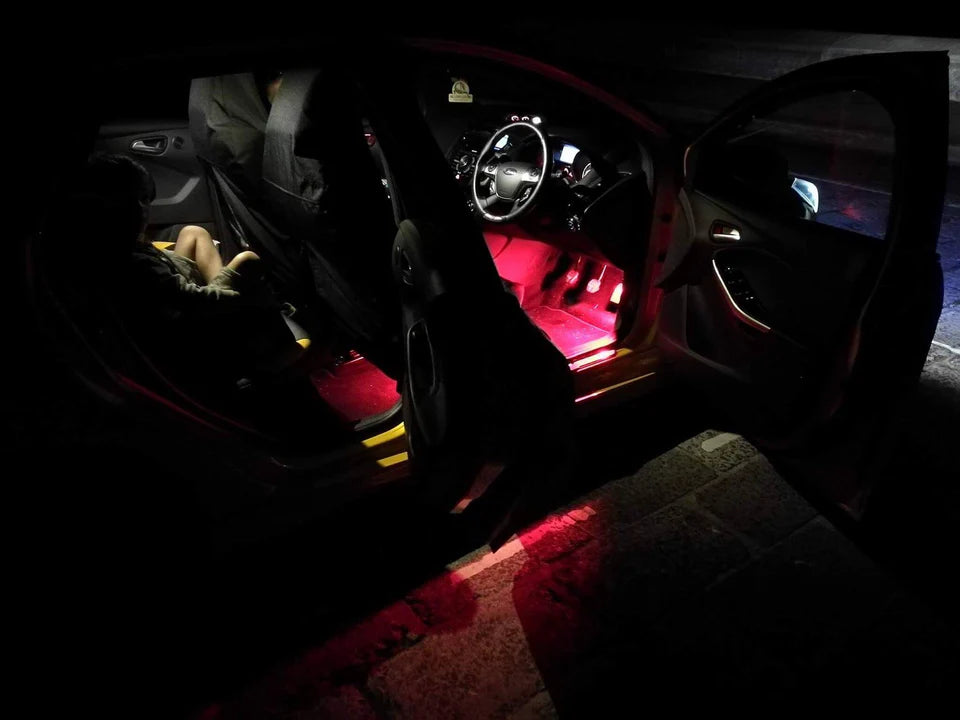 Ford Focus MK3 / MK3.5 - Front & Rear Footwell LED Lighting Kit | CEUK Enhanced Interior Upgrade (OEM Style Unit)
