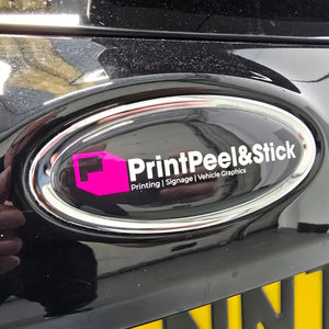 ’Oval’ Gel Badge Overlays - Mk1 Transit Connect (2002 - 2013) - Oval Badge Gel Overlays