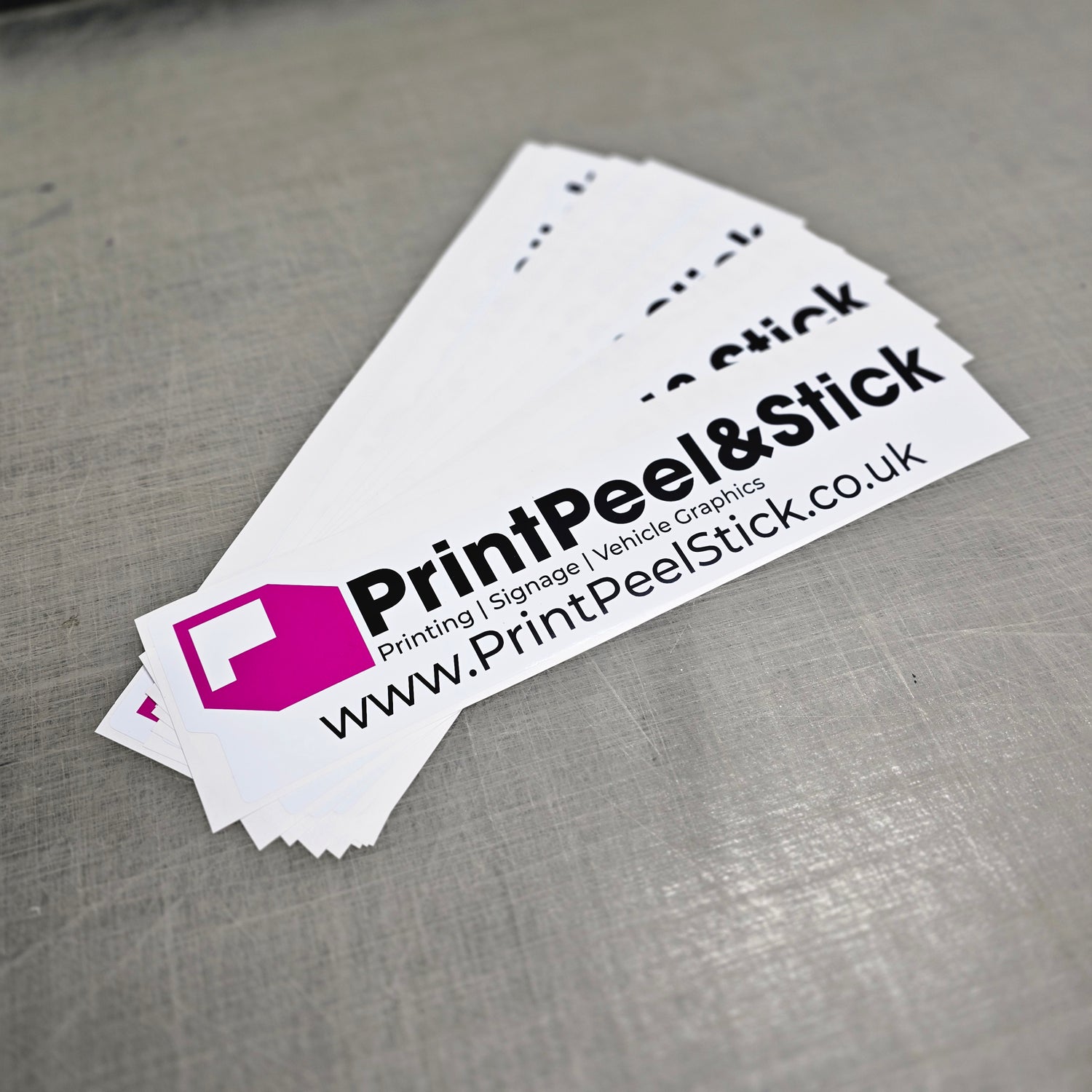 PrintPeel&Stick White Printed Stickers