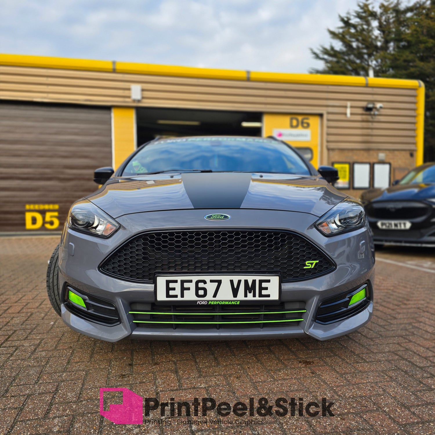 Mk3.5 Focus Bonnet Bulge Stripe Decal